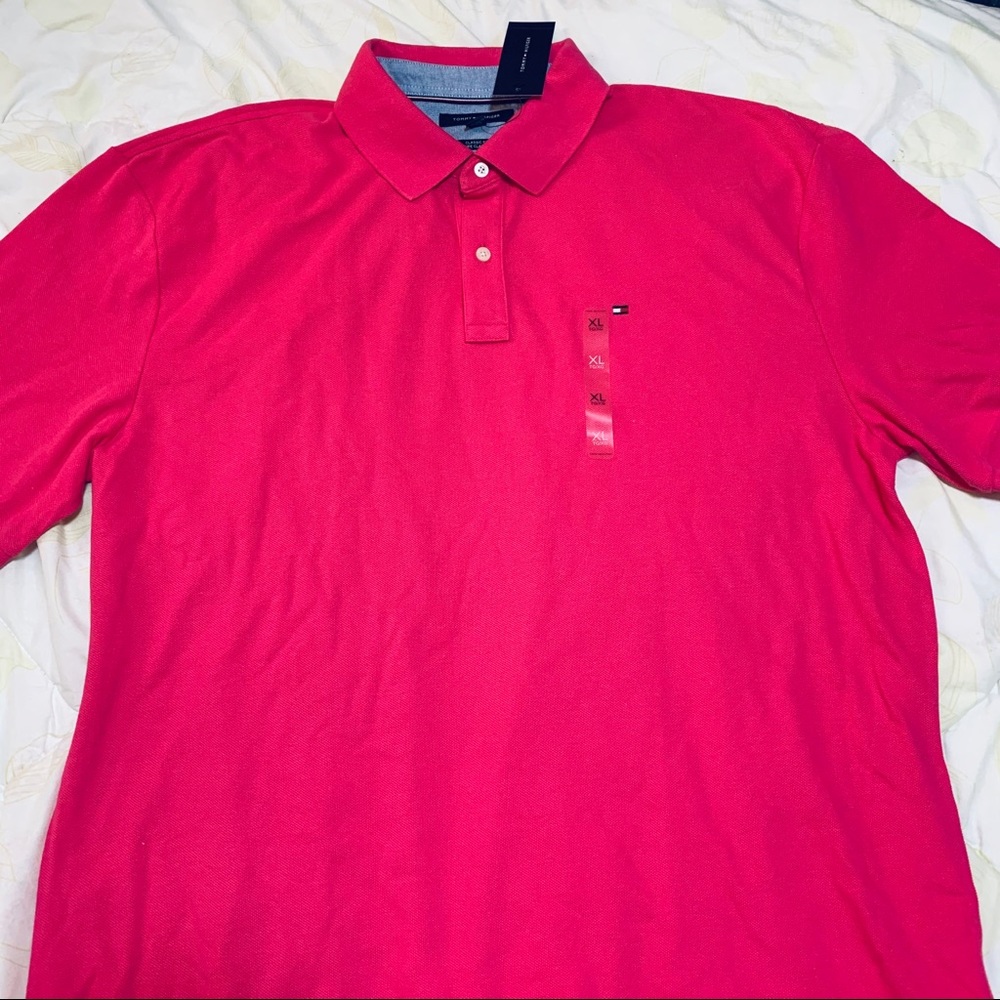 Tommy Hilfiger Men’s Pink Polo Shirt Size: XL New - Picture 2 of 6